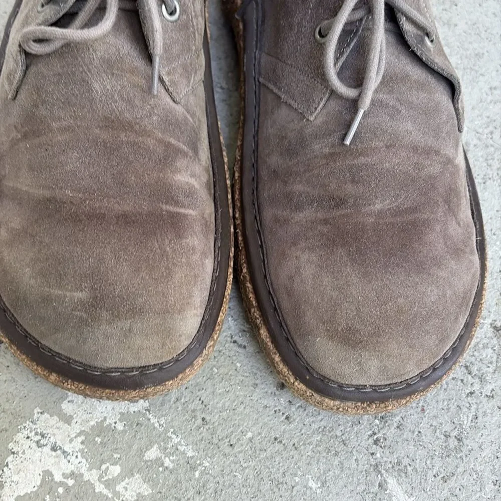 Birkenstock Milton, gray suede shoes/boots